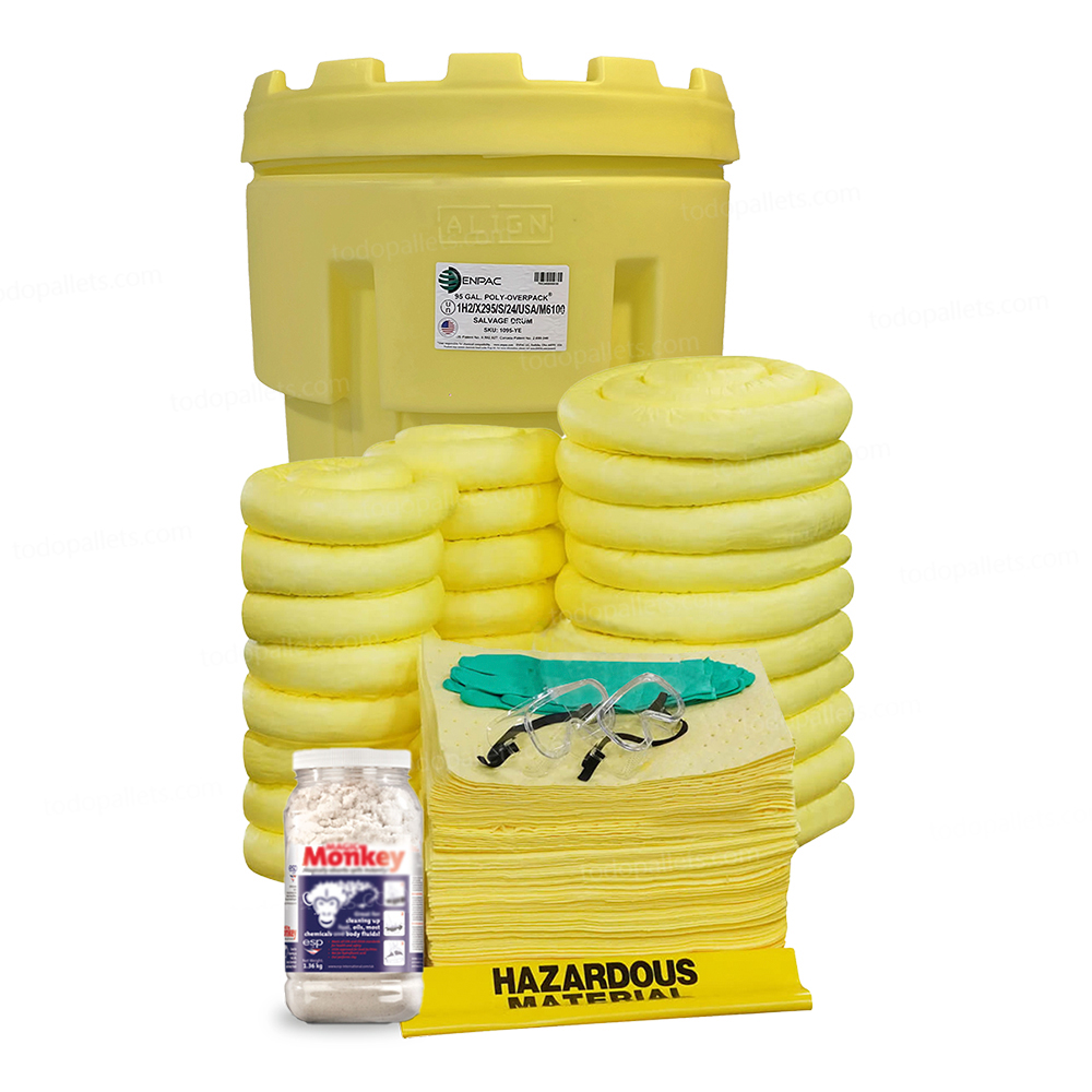 Kit95HazMatT_001 Kit Antiderrames 95 galones con Tambor de Salvamento – Agresivos / HazMat - Imagen 1