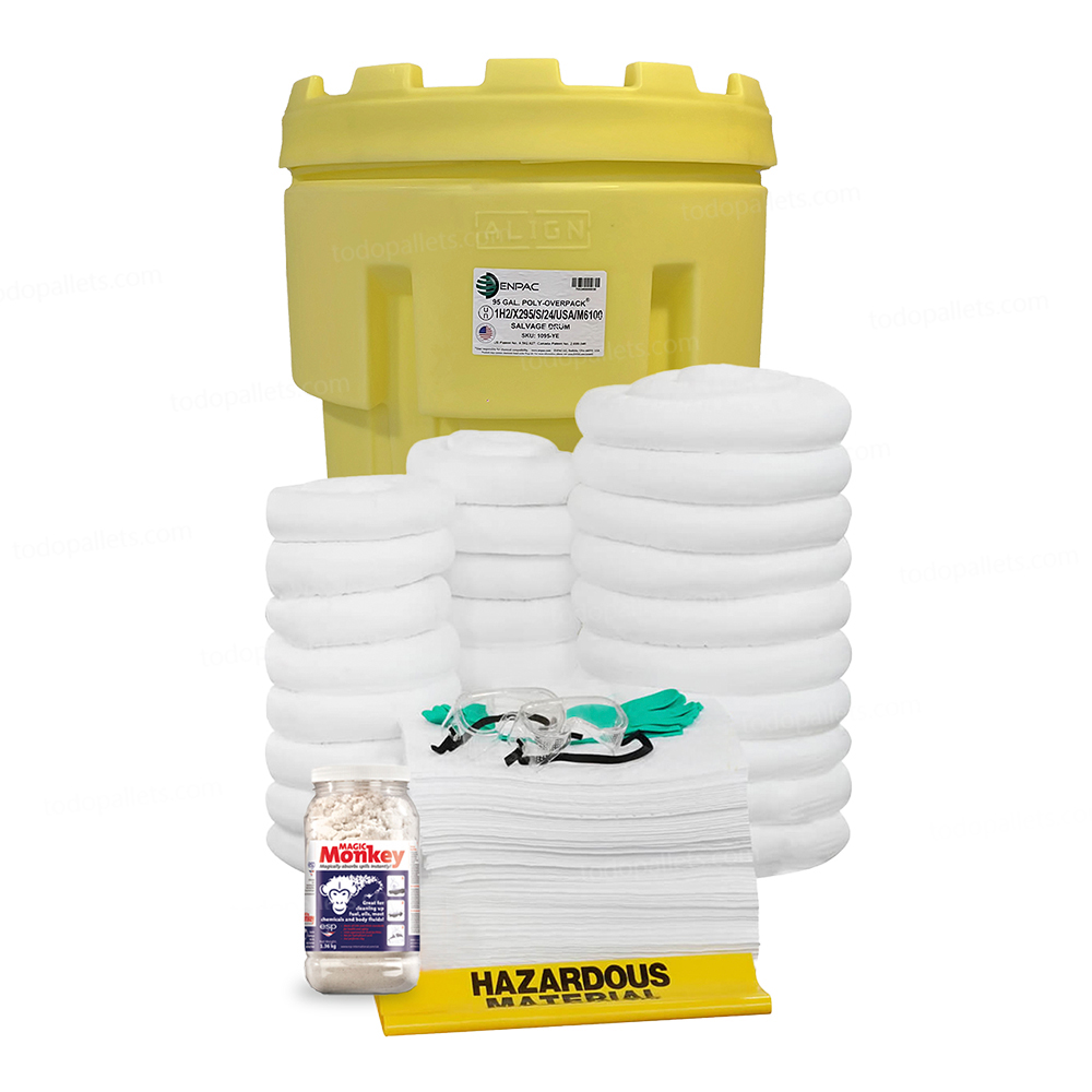 Kit95OilT_001 Kit Antiderrames 95 galones con Tambor de Salvamento – Sólo Aceite - Imagen 1